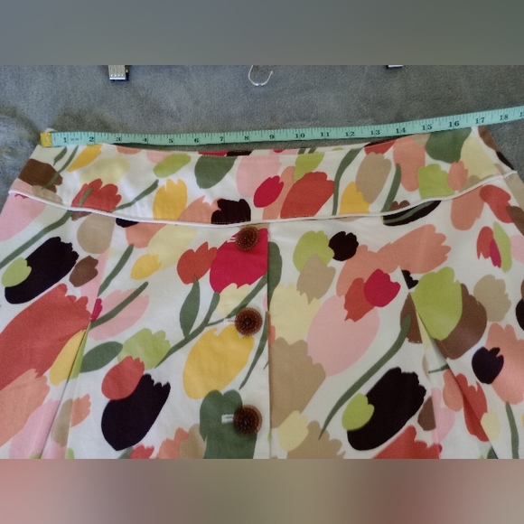 Talbots Women's Pink and Black Midi A-Line Skirt Size 16 - Picture 5 of 9